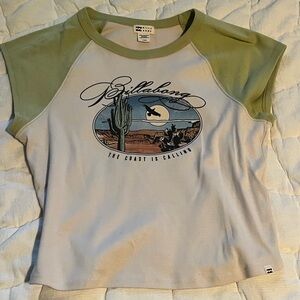 Billabong Tee with Light Green Accents